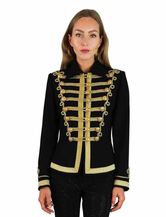 Black and gold military jacket clearance womens